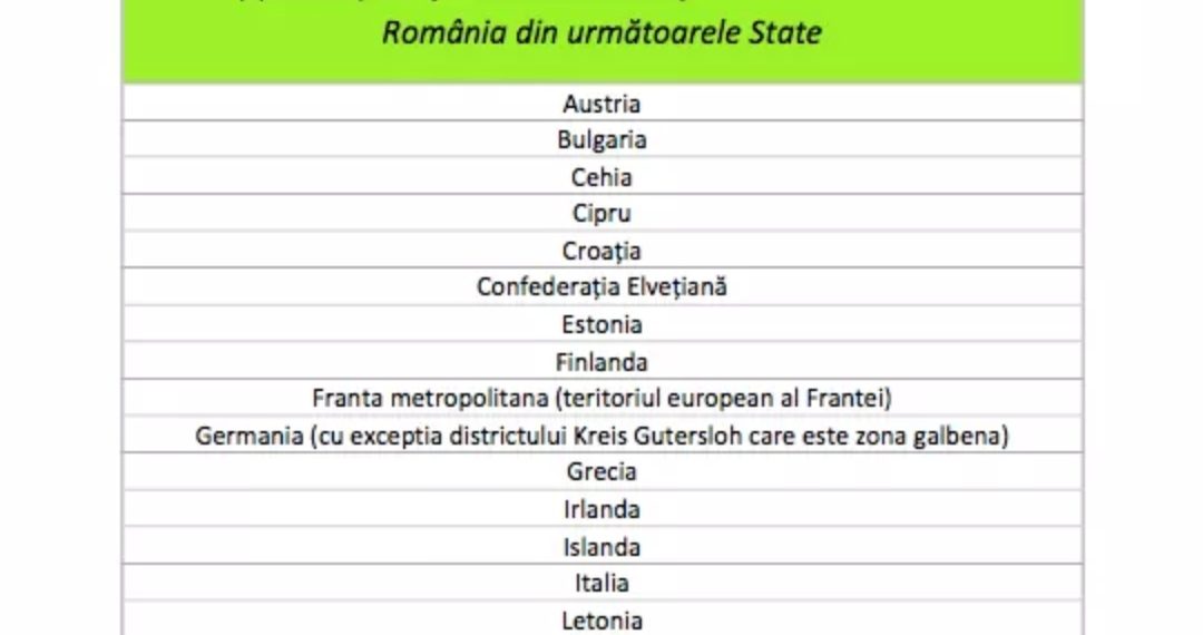 Și românii care vin din Italia, Franța și Irlanda scapă de izolare. Lista actualizată a țărilor din „zona verde”