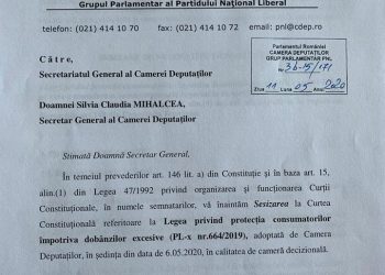 Curtea Constituţională discută sesizarea PNL asupra proiectului de lege privind plafonarea dobânzilor la credite