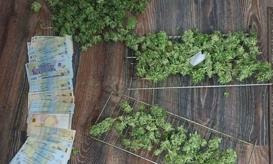 Dublu flagrant delict cu DROGURI | Un tânăr din Aleșd, prins când primea banii pentru canabisul vândut. Clientul căzuse în mâinile DIICOT în urmă cu câteva zile