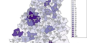 Harta cazurilor COVID-19 în Bihor | Comparație între numărul bolnavilor înregistrați de la începutul pandemiei și cel al cazurilor active
