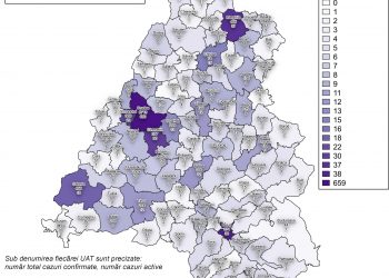 Oradea, Beiuș și Marghita – localitățile cu cele mai multe cazuri COVID-19 ACTIVE din Bihor