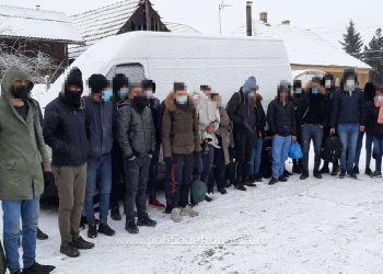 CAPTURĂ  la granița cu Ungaria | Zeci de transfugi, PRINȘI într-o autoutilitară, lângă Valea lui Mihai