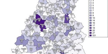 HARTA cazurilor totale și active de COVID-19 în Bihor | În 13 UAT-uri nu mai e niciun bolnav