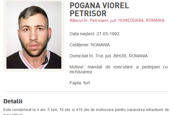 ”Campion” la spargeri | Cu un cazier-FLUVIU și 4 condamnări într-un singur an, un hoț din Bihor a fost dat în URMĂRIRE națională