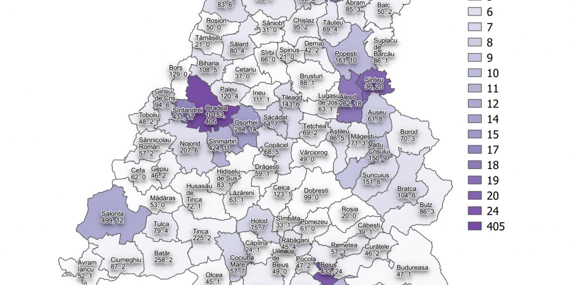 Harta COVID a Bihorului | 405 cazuri mai sunt active în Oradea