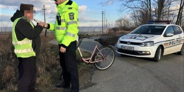 Încă o acțiune a Poliției în zona Salonta | Peste 160 de bicicliști, căruțași și pietoni au fost amendați