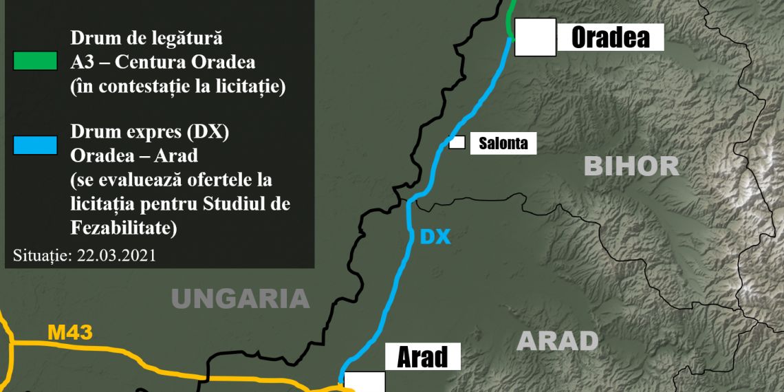 Drumul Expres ORADEA-ARAD: cinci oferte pentru proiectarea șoselei de mare viteză