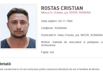 Urmărit național pentru VIOL, prins de polițiștii bihoreni | Bărbatul a fost condamnat și pentru tentativă de tâlhărie