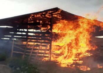 Incendiu violent la o fabrică de mobilă din Bihor | Focul ar fi pornit de la rumegușul aprins într-o groapă și lăsat nesupravegheat