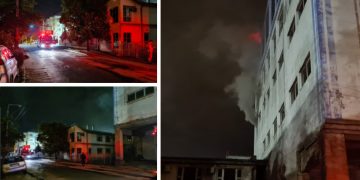VIDEO-FOTO | Incendiu în clădirea fostei fabrici de înghețată Rubin King din Oradea
