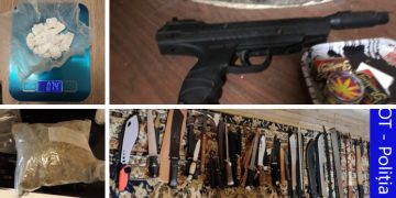 VIDEO-FOTO | Percheziții în Bihor și Satu Mare, în cazul unui grup care distribuia droguri inclusiv în zona unor licee | Ce arsenal au găsit anchetatorii