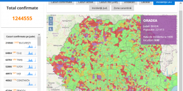Cum puteți afla incidența COVID-19, în timp real, în fiecare localitate din România | Harta este actualizată non-stop