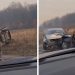 Accident grav pe DN 76, între Hidișelu de Jos și Băile Felix | Trei mașini s-au ciocnit, una dintre ele s-a răsturnat în șanț