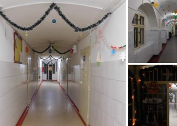 FOTO. Penitenciarul din Oradea, împodobit cu brazi și cu ornamente create de deținuți