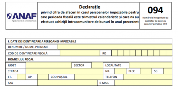 Firmele au termen până azi pentru depunerea Declarației 094