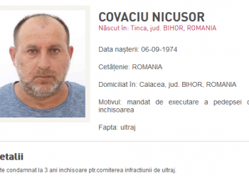 Condamnat la 3 ani de închisoare după ce a amenințat cu o rangă doi polițiști și a lovit o agentă, un bihorean a fost dat în urmărire națională