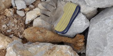 Bombă descoperită într-o carieră de calcar din Bihor