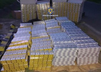 90.000 de țigări de contrabandă, găsite în portbagajul unei mașini, pe o șosea din Bihor