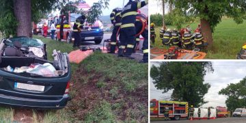 FOTO. Accident grav pe DN1, în Bihor, între Groși și Aușeu | 7 persoane au fost implicate, una a murit