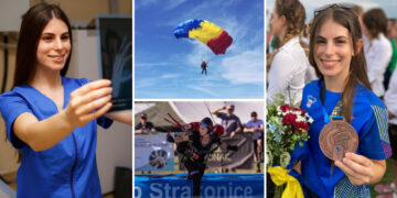 INTERVIURILE BihorJust | Bianca Georgiana Creț, radiologul-parașutist care a ”rupt” bazele fizicii, stând în aer 22 de minute, triplu față de un salt obișnuit