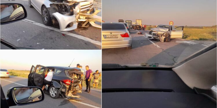 FOTO. Grav accident la ieșirea din Oșorhei | Un copil de 10 ani a ajuns la spital în stare gravă