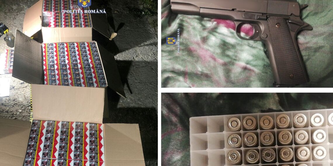 Salontan reținut pentru contrabandă cu țigări | La percheziții a fost găsit și un pistol