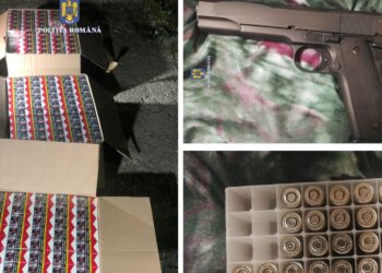 Salontan reținut pentru contrabandă cu țigări | La percheziții a fost găsit și un pistol