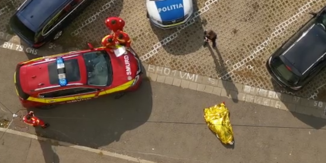 VIDEO. Incident tragic în Oradea | Un bărbat a murit după ce a căzut de pe un bloc de pe Strada Aluminei