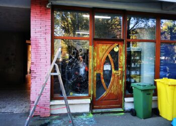 Pistoale airsoft, lunete și spray-uri lacrimogene, furate din vitrina unui magazin din Oradea | Autorul e un bărbat de 53 de ani, care a spart cu o piatră geamul magazinului