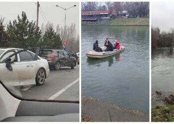 Un orădean s-a aruncat în Crișul Repede după ce și-a agresat concubina și a lovit mai multe mașini