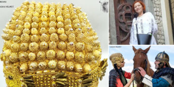 ”Coiful dacic” realizat de o barasabeancă din Ucraina, stabilită în Oradea – printre primele 10 creații la un concurs de bijuterii din America