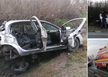 VIDEO. Trei răniți în urma unei ciocniri între un camion și un autoturism, pe DN19, în Diosig