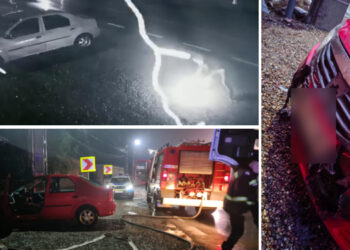 VIDEO. Atac mafiot asupra mașinii unui bihorean | Autoturismul a fost incendiat în fața casei