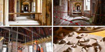 GALERIE.Reconstitue ornamentele din clădirea Policlinicii Mari. 7 milioane de euro investiți în viitorul sediu al CJ Bihor