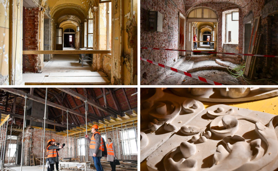 GALERIE.Reconstitue ornamentele din clădirea Policlinicii Mari. 7 milioane de euro investiți în viitorul sediu al CJ Bihor