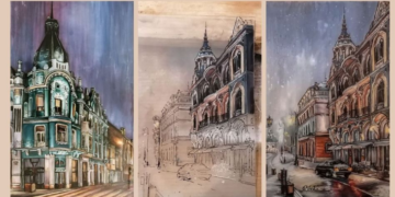 Artista care a pictat pe sticlă palatele Oradiei. Farmecul şi atmosfera aristocratică a orașului, la Posticum