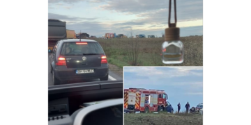 Accident la ieșirea din Tileagd. Cu roțile în sus