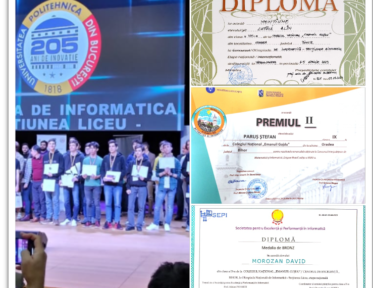 Copiii din Centrul de excelență Bihor, argint și bronz la informatică, la Olimpiada Națională