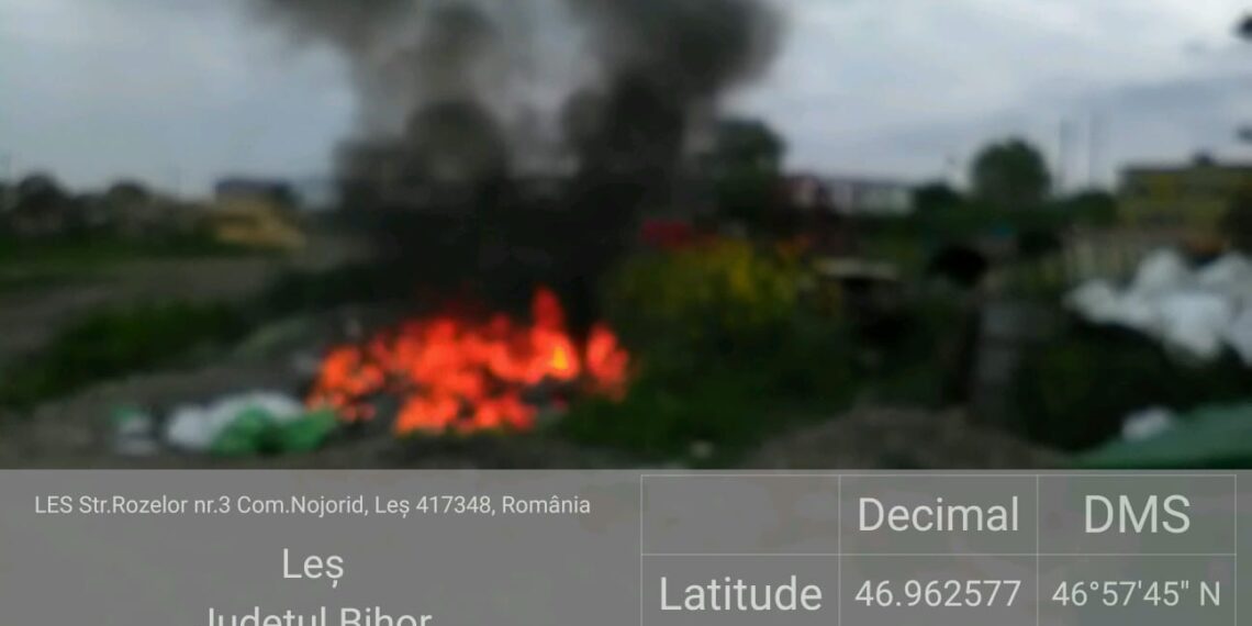 Administratorul unei ferme din Leș, amendă uriașă de 70.000 lei pentru că incendia deșeuri