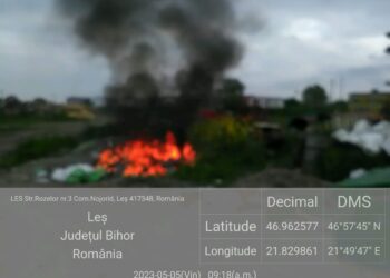 Administratorul unei ferme din Leș, amendă uriașă de  70.000 lei pentru că incendia deșeuri