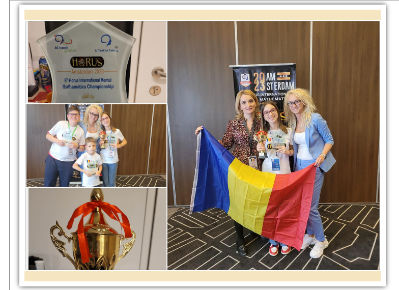 GALERIE. Patru copii din Oradea fac calcule de ordinul miilor cu viteza luminii. Anisia Bologa, campioana Campioanelor la Aritmetică Mentală Horus 2023