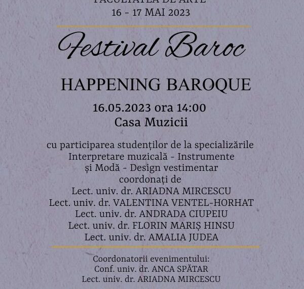 Creații vestimentare create ad-hoc la Festivalul Baroc