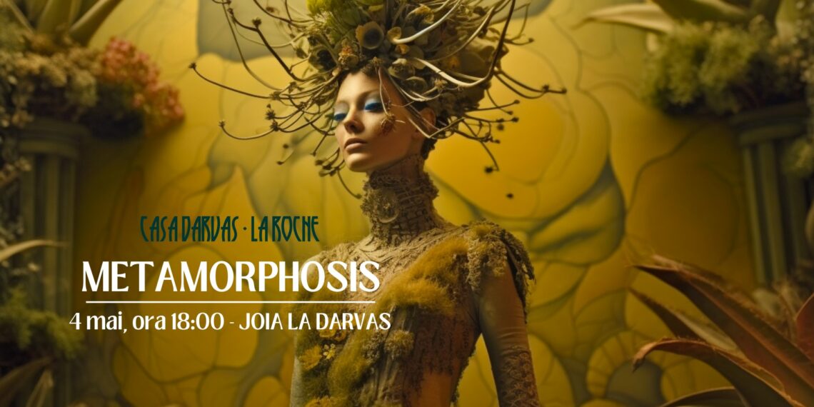 Instalații florale sub formă de siluete umane la Casa Darvas