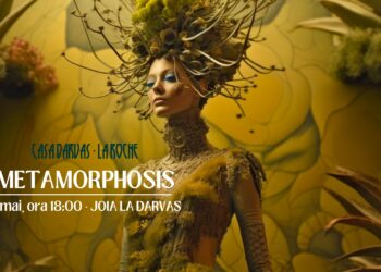 Instalații florale sub formă de siluete umane la Casa Darvas