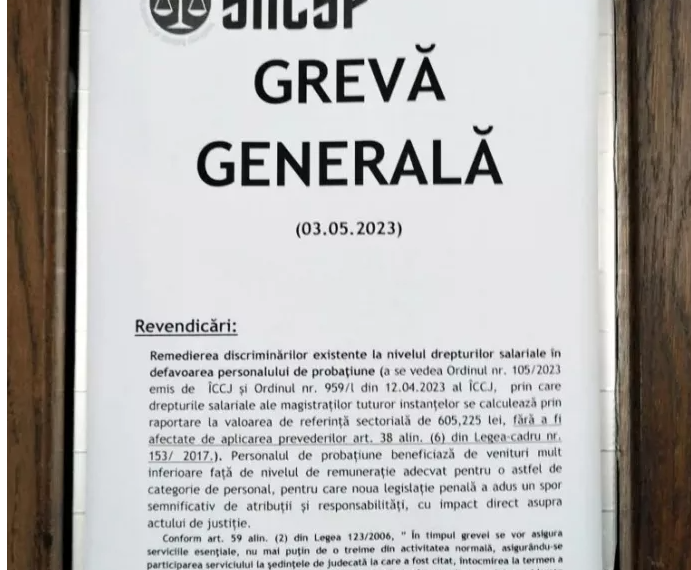 Consilierii de probațiune, în grevă generală. Care sunt consecințele pentru actul de justiție