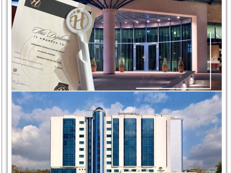 Vânzarea Hotelului DoubleTree by Hilton Oradea, tranzacția anului