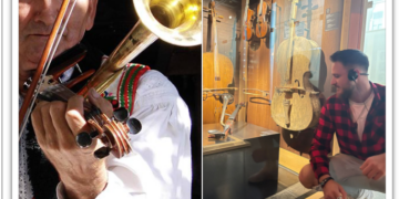 GALERIE. Vioara cu goarnă a lutierului Dorel Codoban, descoperită în Le Mim din Bruxelles de nepotul său