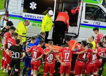 GALERIE. Clipe de groază și pentru agentul de fotbal Cătălin Sărmășan. Perla din portofoliul său,Rareș Pop, 17 ani, a căzut secerat pe teren