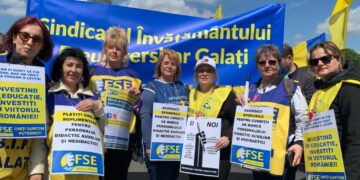 GALERIE FOTO / Peste 14.000 de profesori din întreaga ţară au protestat în Bucureşti în cel mai mare marş din ultimii 10 ani al sindicaliştilor din Învăţământ