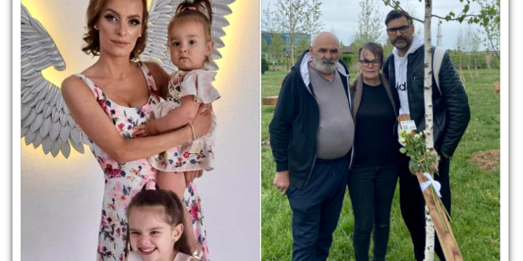 Copacul care spune povestea tragică a Siei, modelul de trei ani și jumătate și a mamei ei Larisa, care a murit în ziua înmormântării fetiței